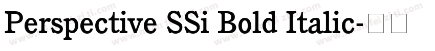 Perspective SSi Bold Italic字体转换